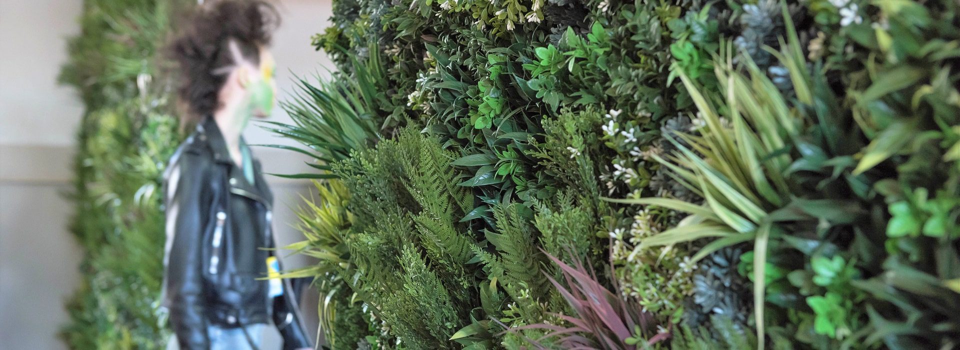 Lisbon Fashion Week Green wall design