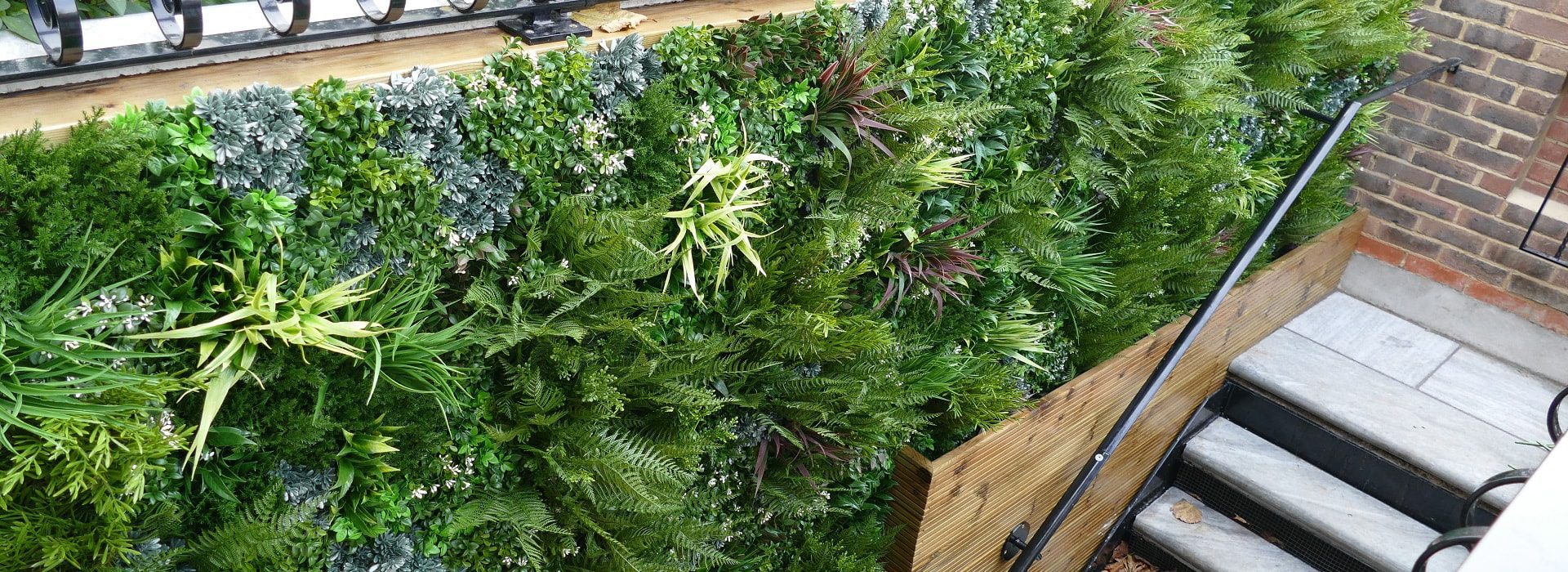 Artificial Green Wall Staircase