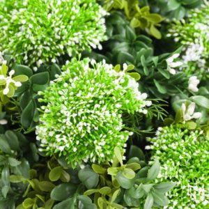 close up of artificial delicate white flowers