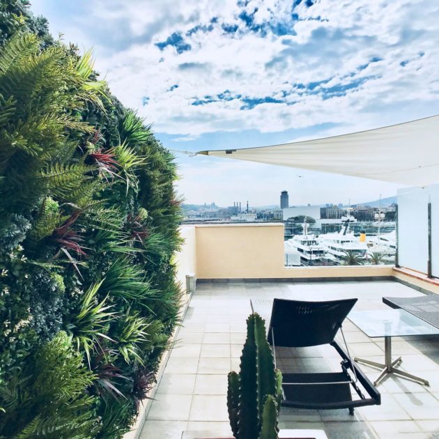 luxury-apartment-barcelona with outdoor green wall