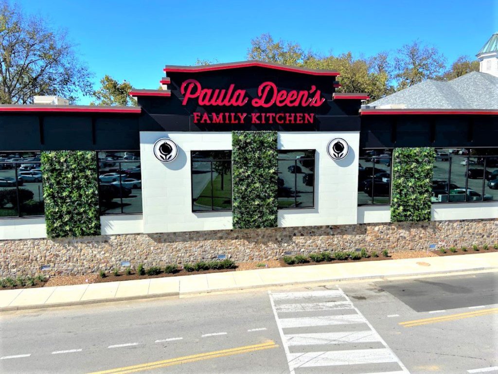 Faux Green Wall at Paula Deen’s Restaurant in Nashville, Tennessee