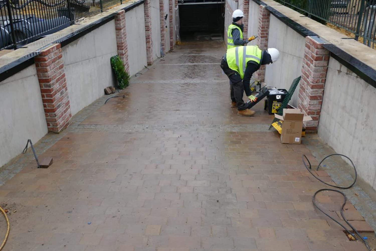 Car Park Entrance Before Faux Wall Install