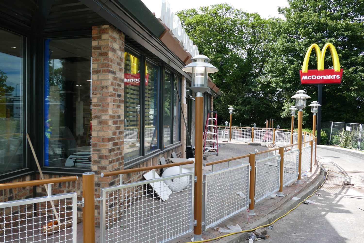 McDonalds Before Artificial Green Wall Panels