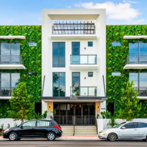 Faux Green Wall in Miami Florida