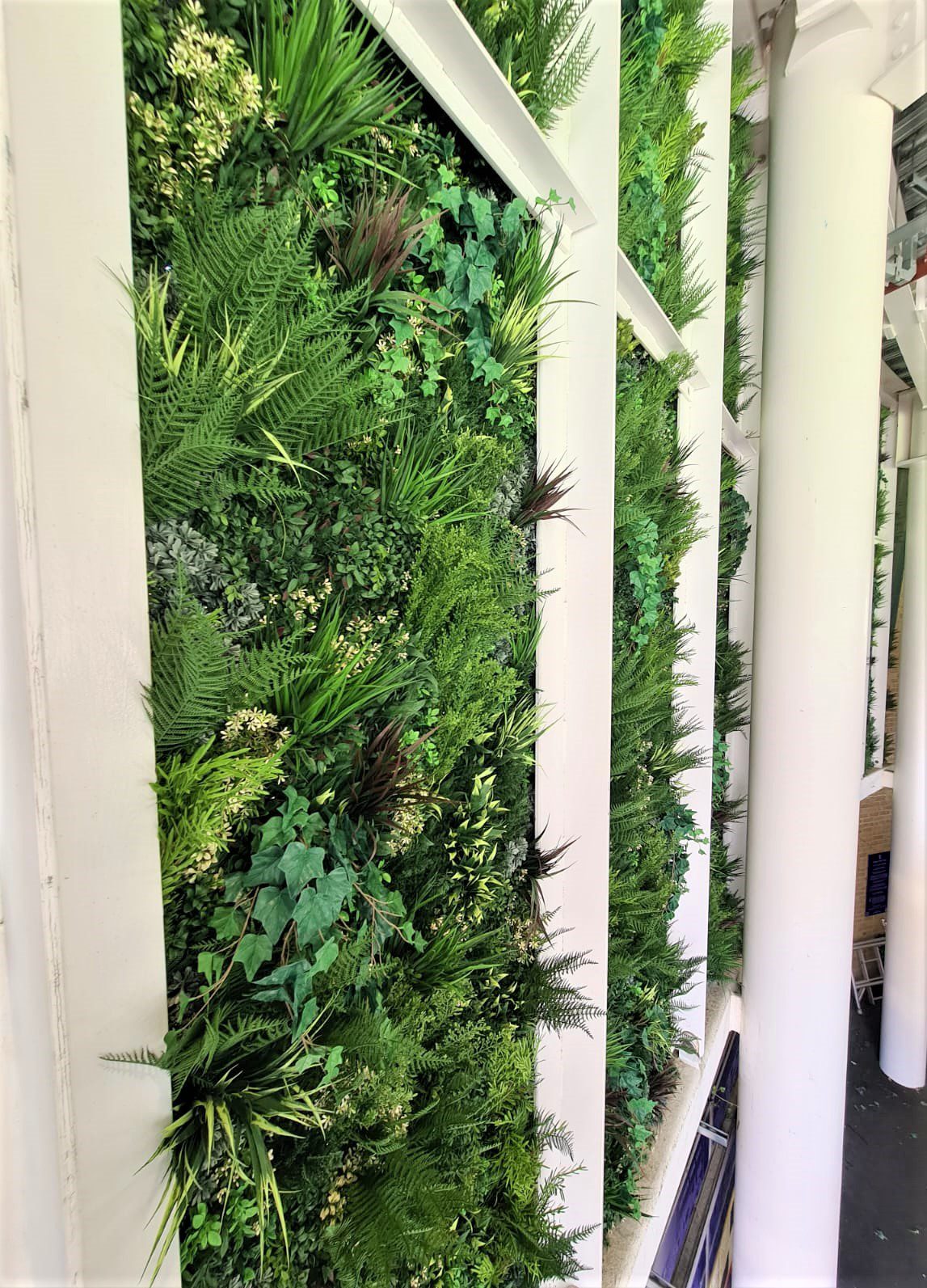 Close up of a Vistafolia Artificial Green Wall at Lords Cricket Ground