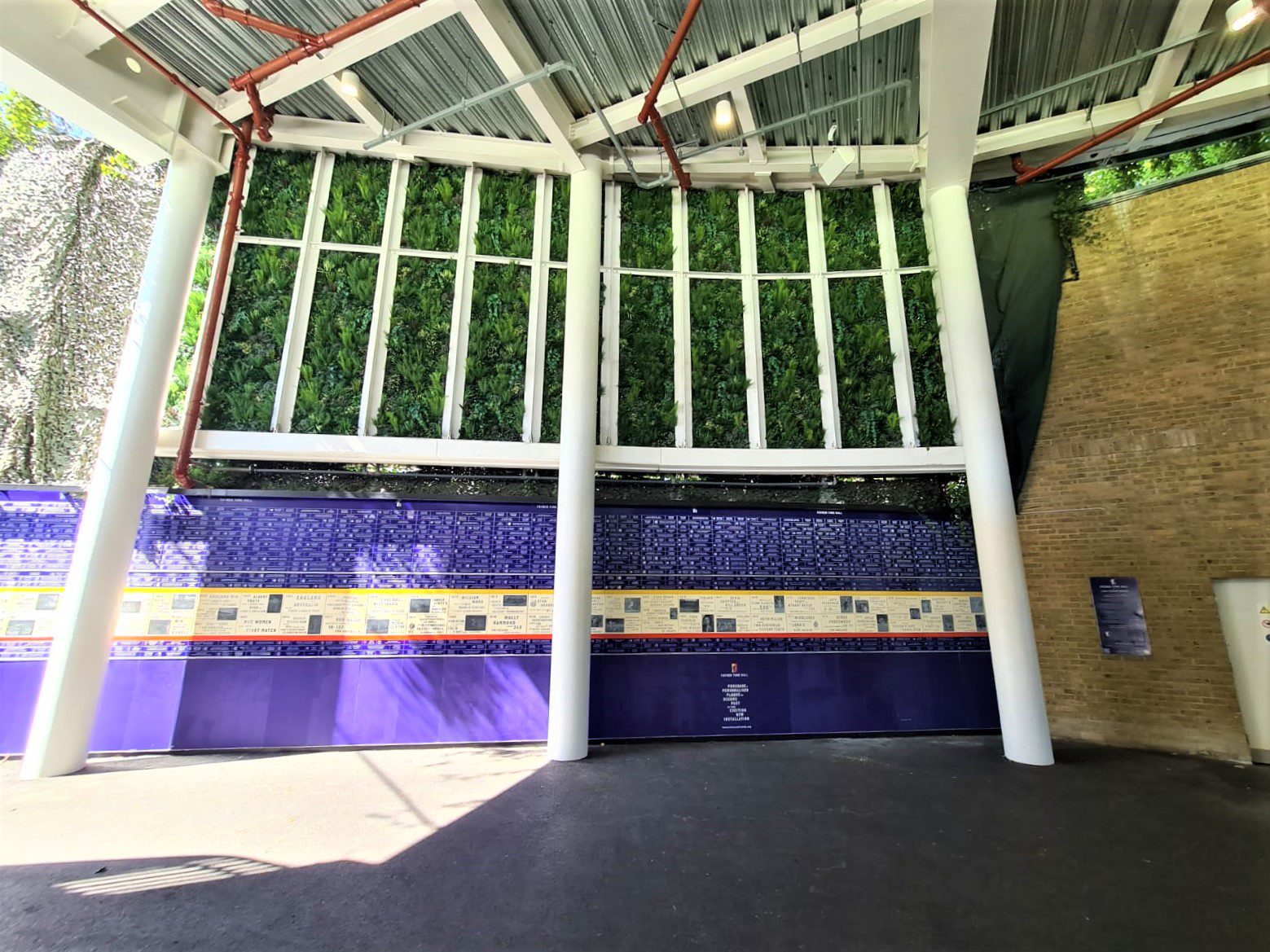 a Vistafolia Replica Living Wall installation at Lords Cricket Ground, Central London