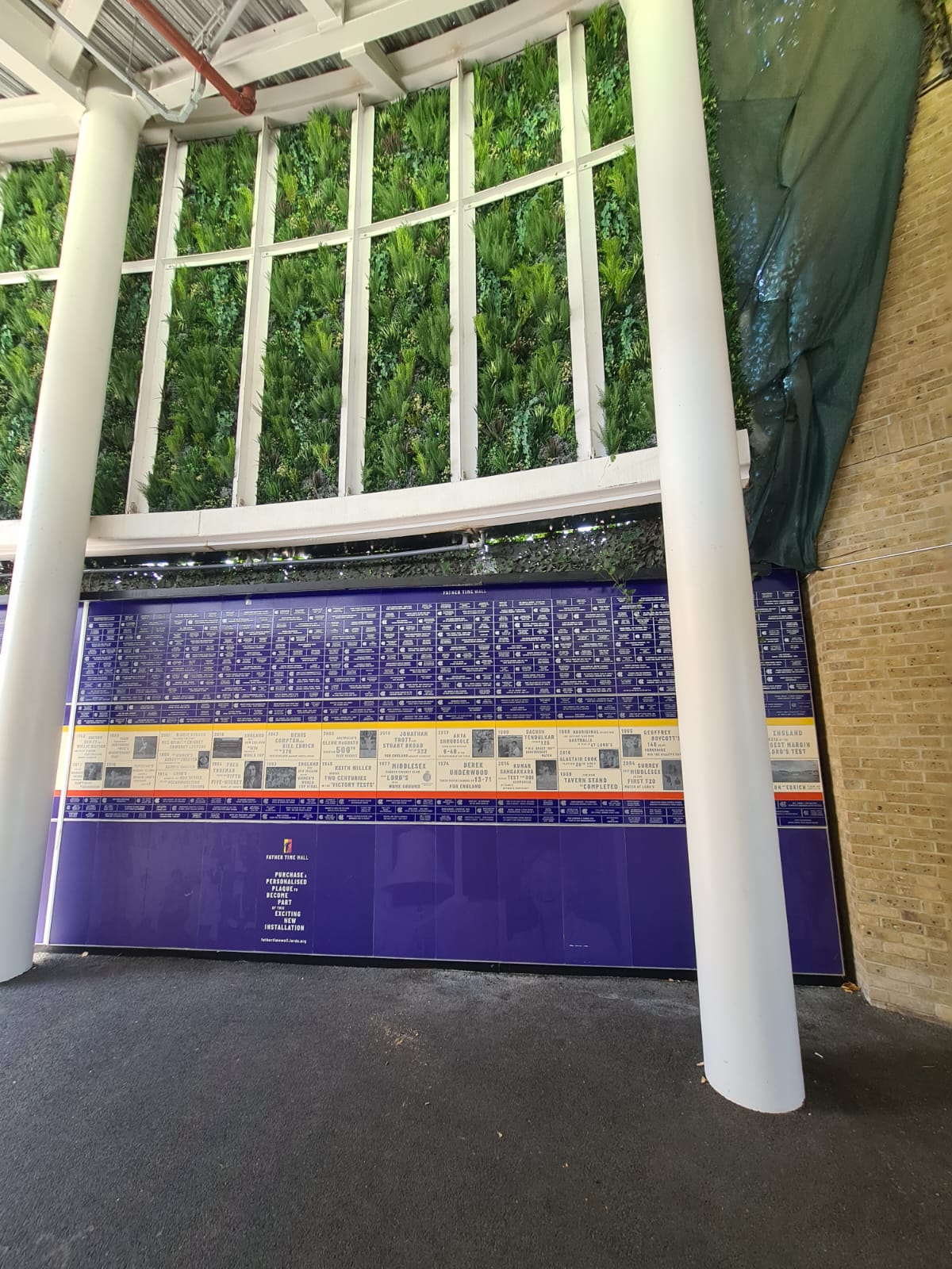 a Vistafolia Artificial Green Wall at Lords Cricket Ground