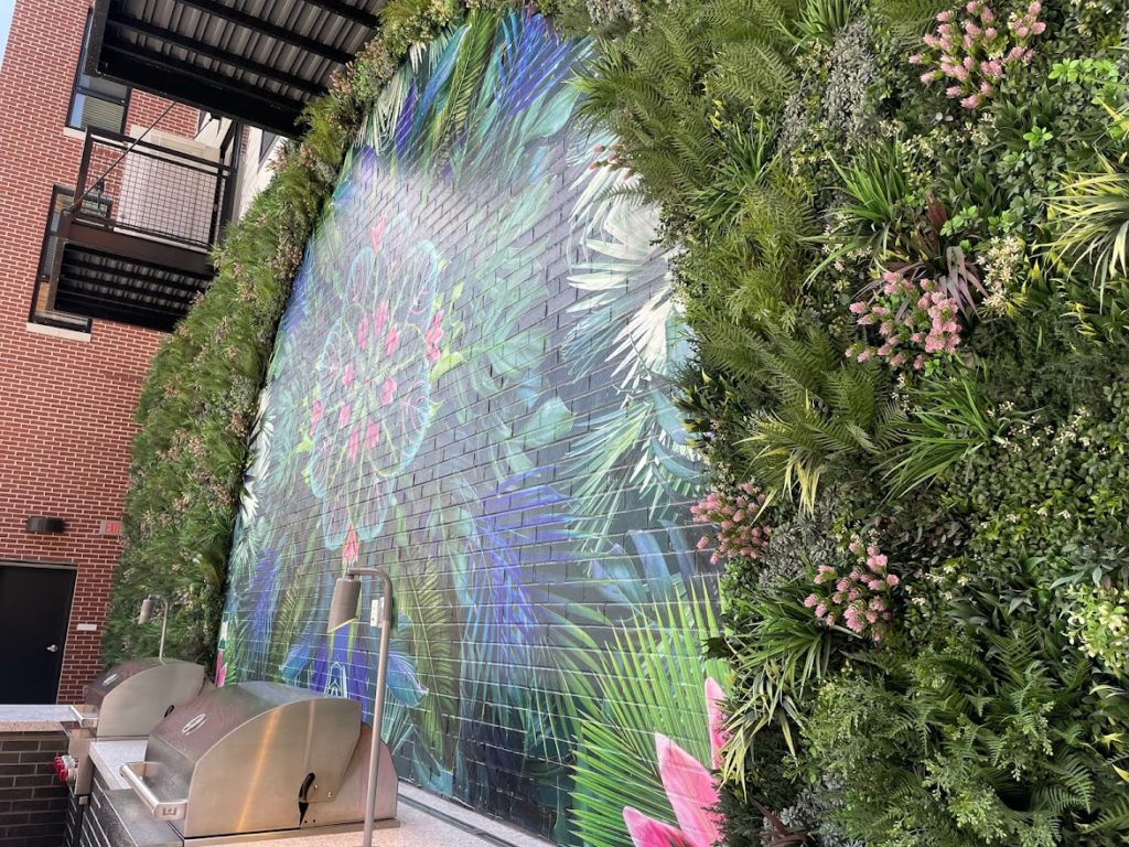 Artificial Green Wall In A Multi-Family Complex