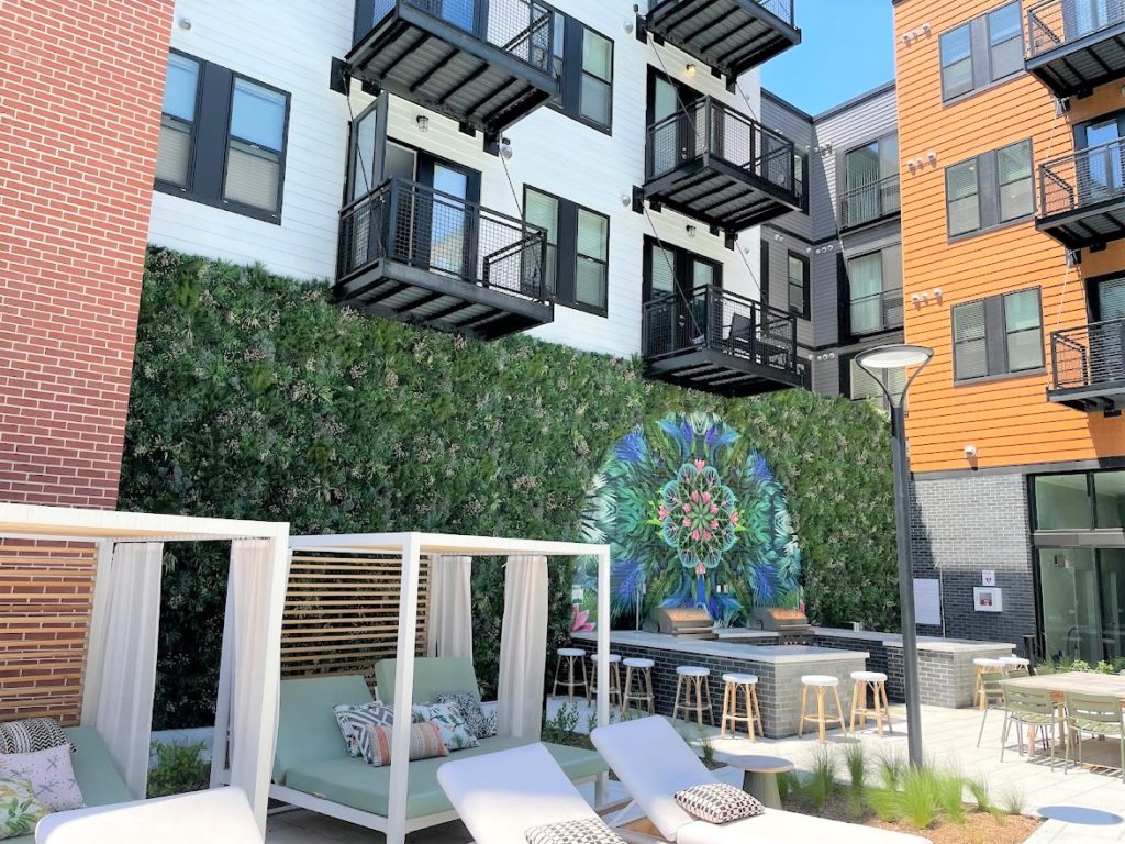 Artificial Green Wall In A Multi-Family Complex