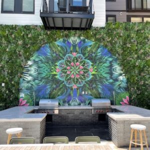 Artificial Green Wall In A Multi-Family Complex