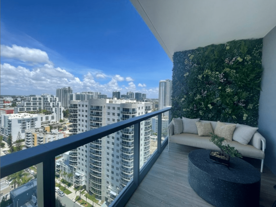 Artificial Green Living Wall in Miami, Florida