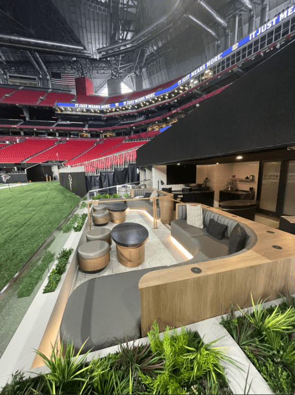 Artificial Plant Installation at Mercedes Benz Stadium in Atlanta, Georgia