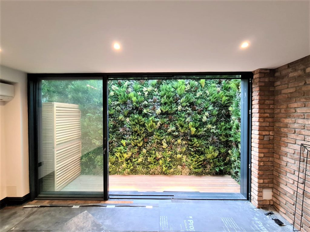 Replica Green wall installation in a London lightwell