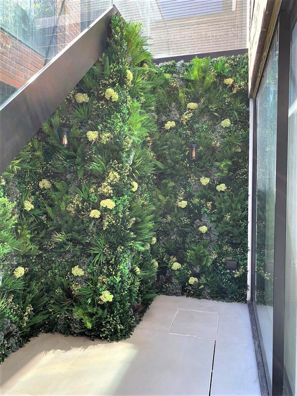 An Artificial Green Wall Installation in a Basement in South West London