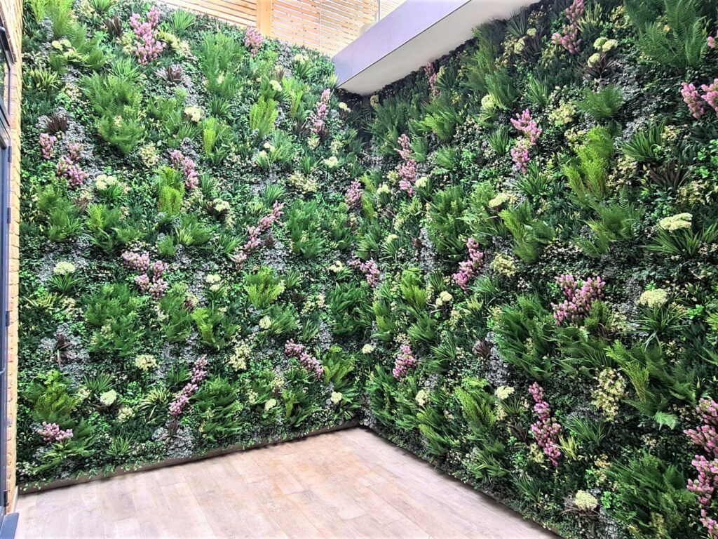 View of an Replica Green Wall in a London Lightwell