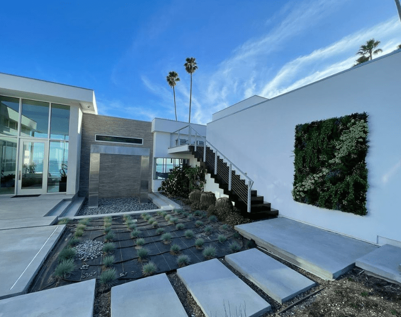 Bespoke faux green wall in California